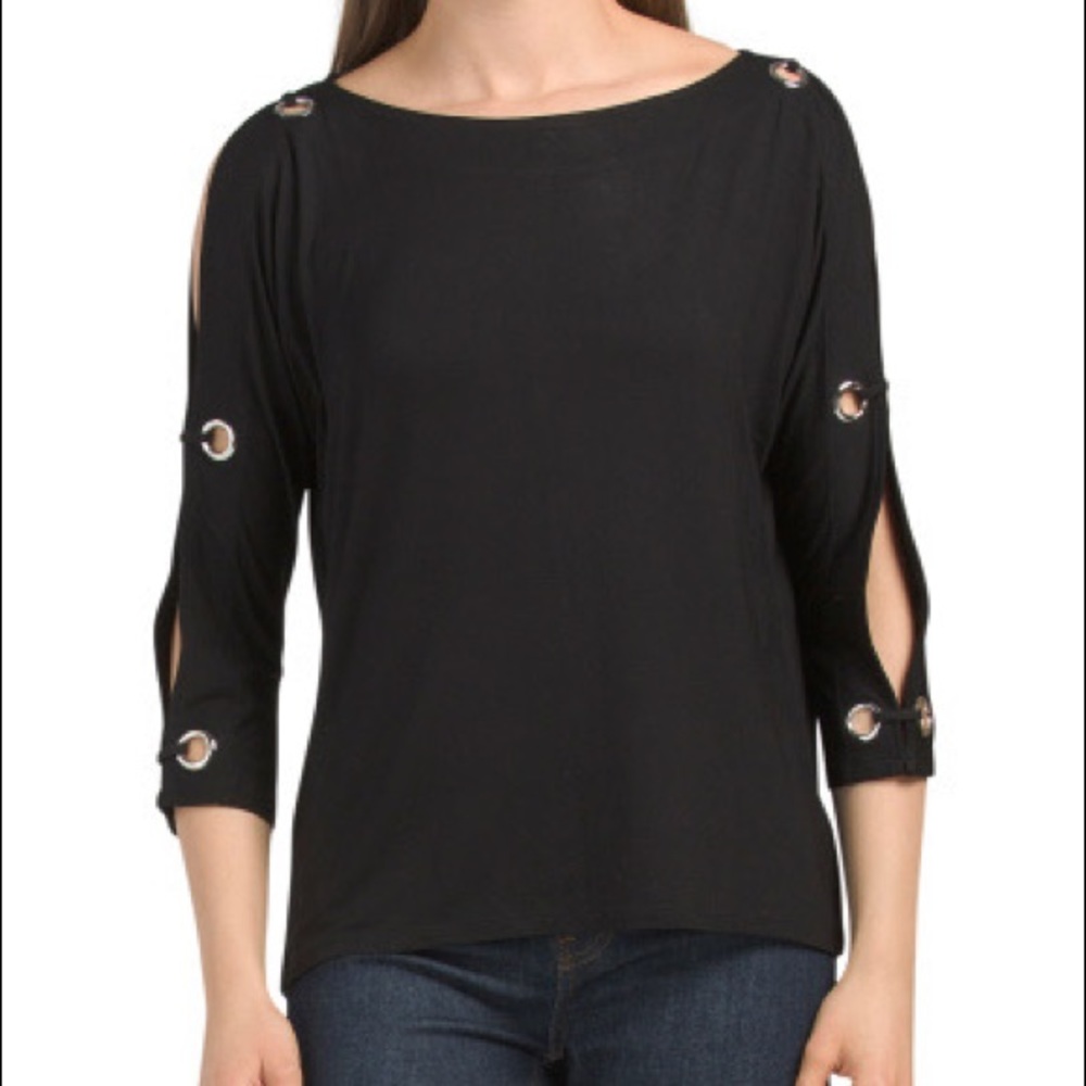 Boat Neck Cold Shoulder, 3 Quarter, Cable & Gauge, M